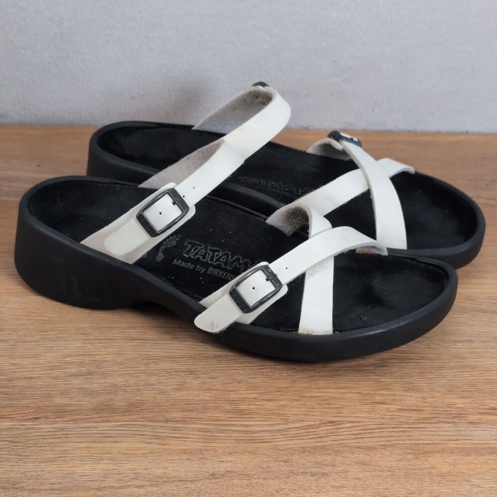 Tatami by Birkenstock Women's 7 EU 38 Strappy Sandals White Leather Germany